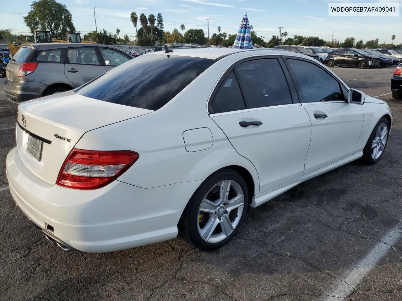 2010 Mercedes-Benz C 300 VIN: WDDGF5EB7AF409041 Lot: 78099244