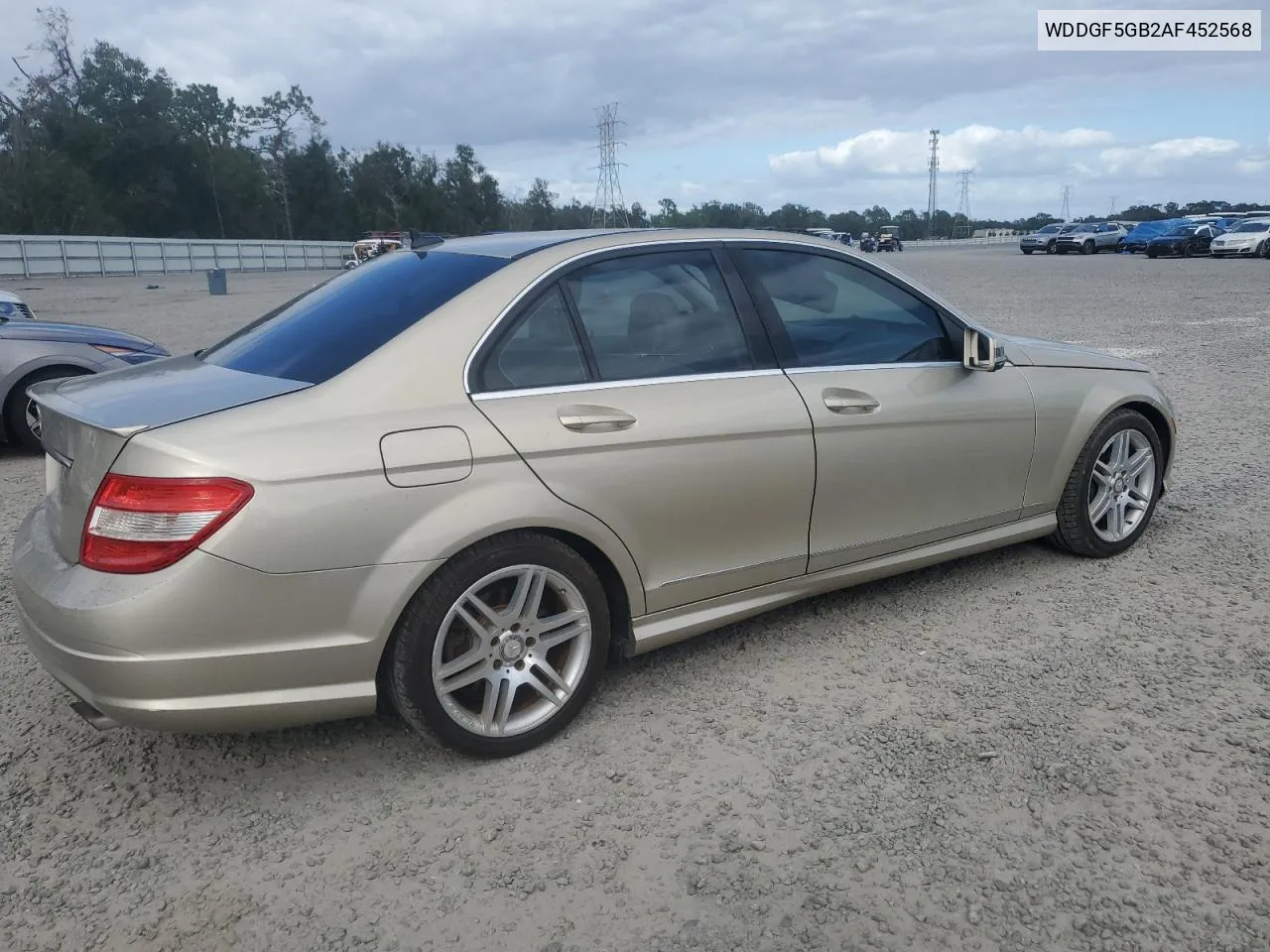 2010 Mercedes-Benz C 350 VIN: WDDGF5GB2AF452568 Lot: 80201604