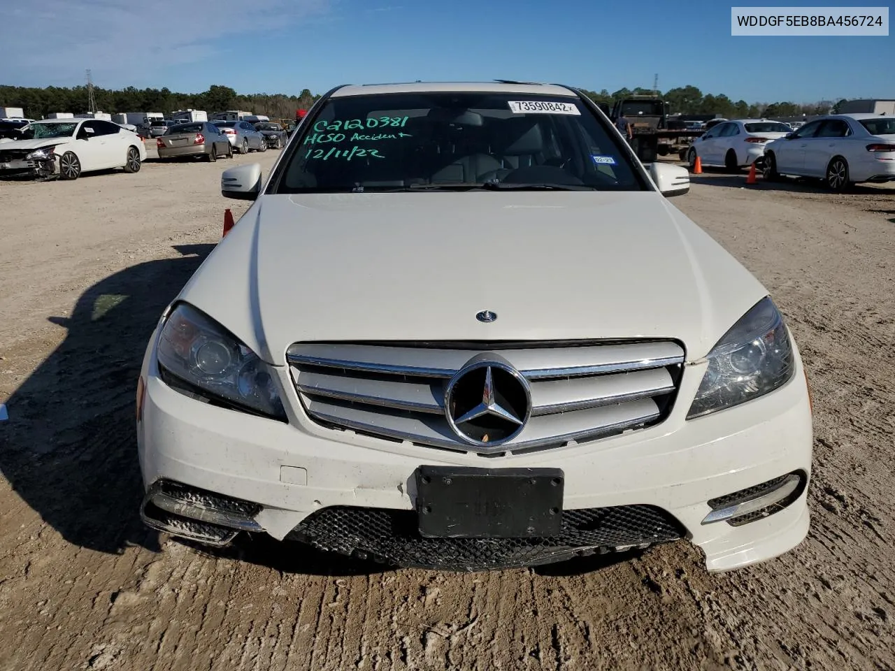 2011 Mercedes-Benz C 300 VIN: WDDGF5EB8BA456724 Lot: 58257504