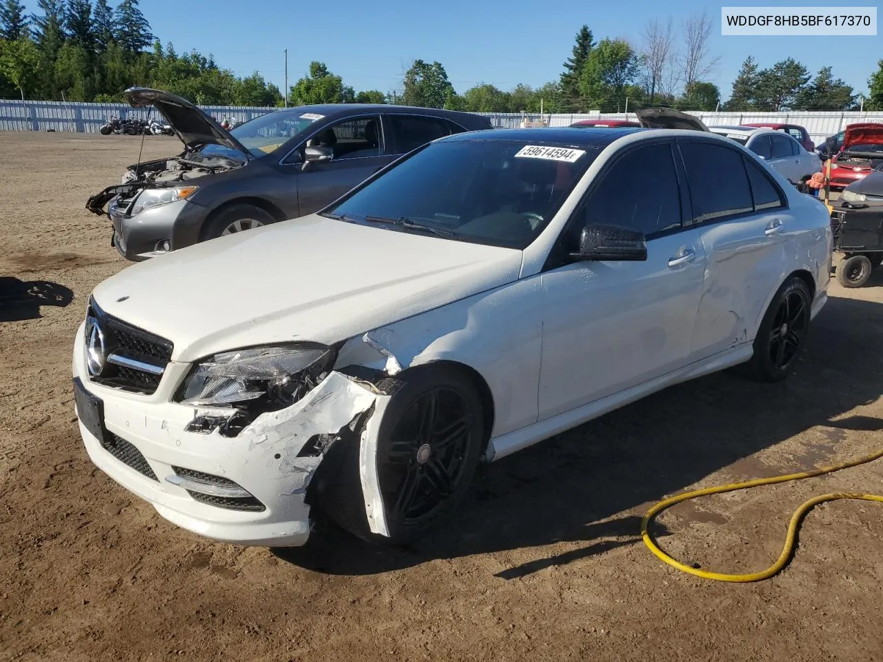 2011 Mercedes-Benz C 350 4Matic VIN: WDDGF8HB5BF617370 Lot: 59614594