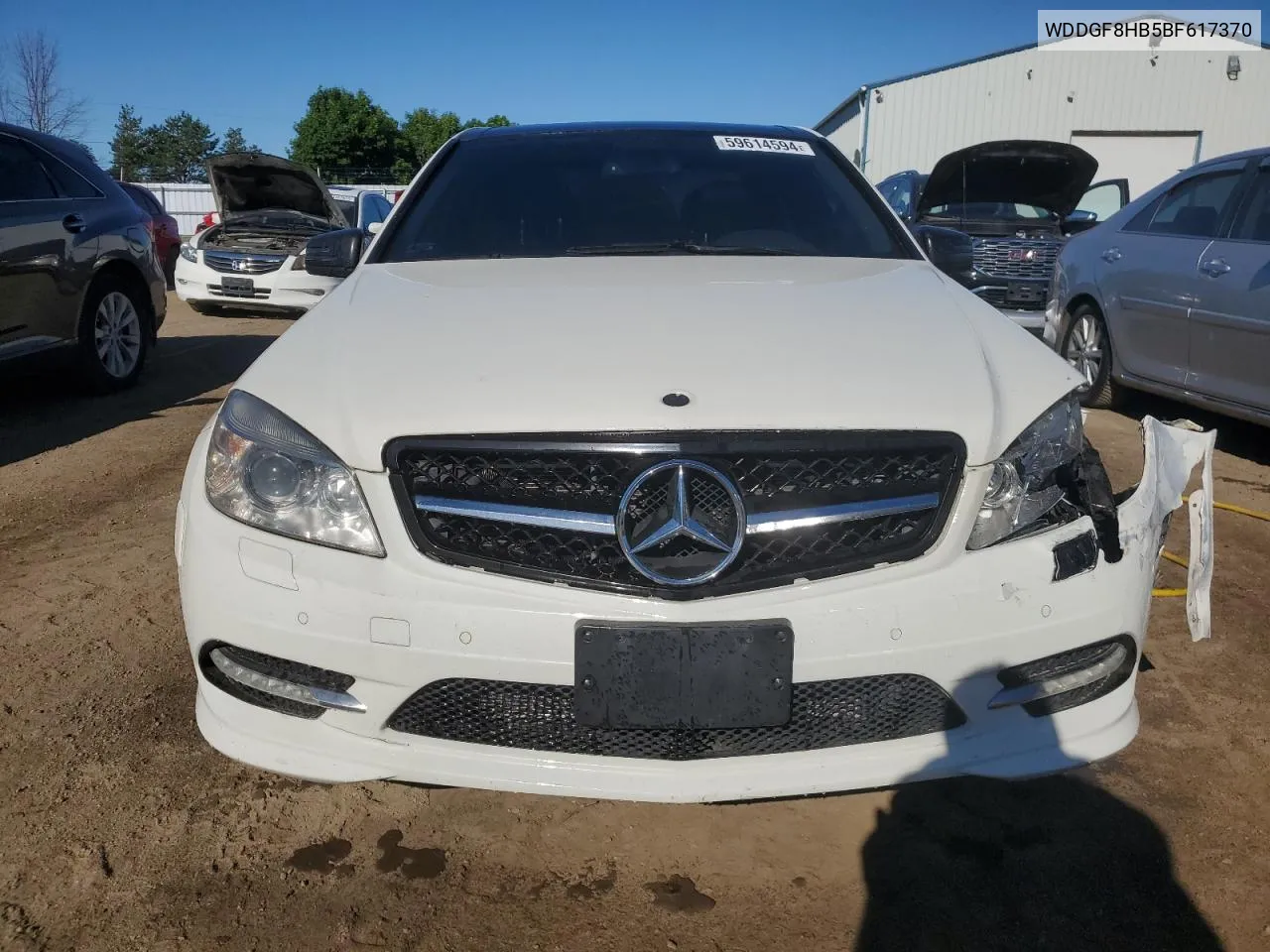 2011 Mercedes-Benz C 350 4Matic VIN: WDDGF8HB5BF617370 Lot: 59614594