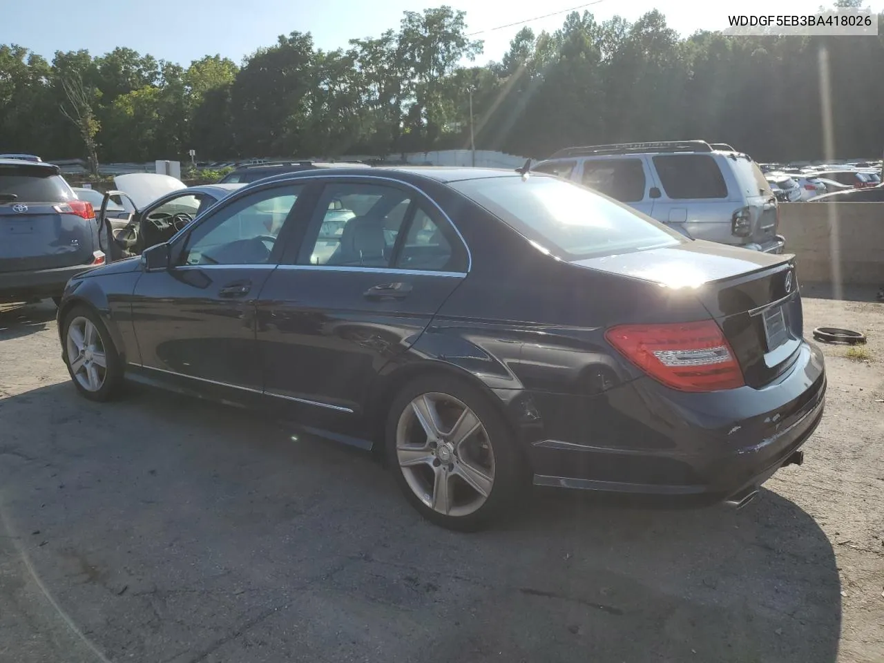 2011 Mercedes-Benz C 300 VIN: WDDGF5EB3BA418026 Lot: 67199104