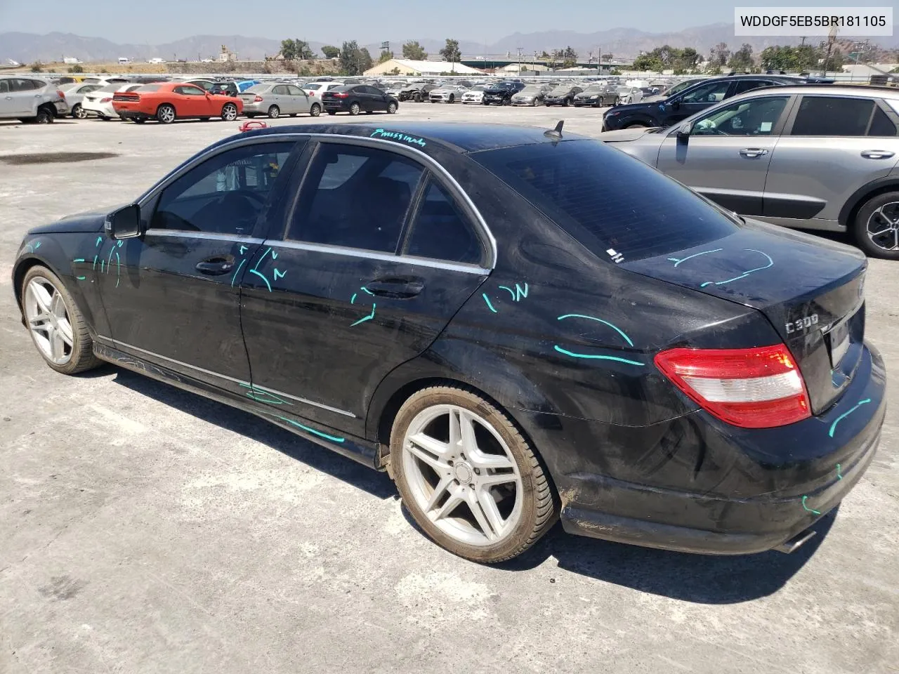 2011 Mercedes-Benz C 300 VIN: WDDGF5EB5BR181105 Lot: 68865824