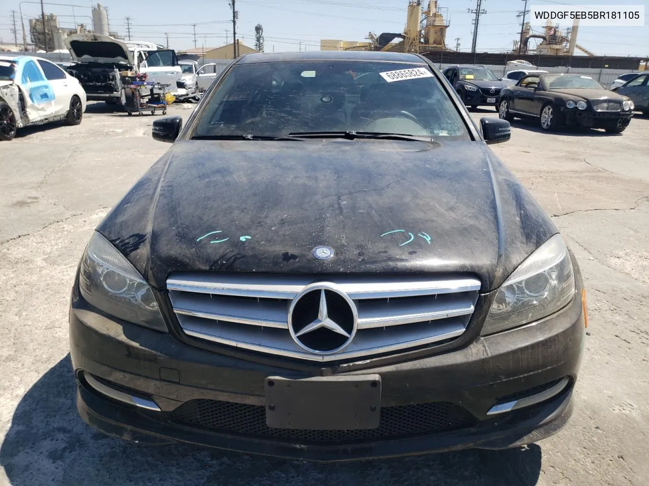 2011 Mercedes-Benz C 300 VIN: WDDGF5EB5BR181105 Lot: 68865824