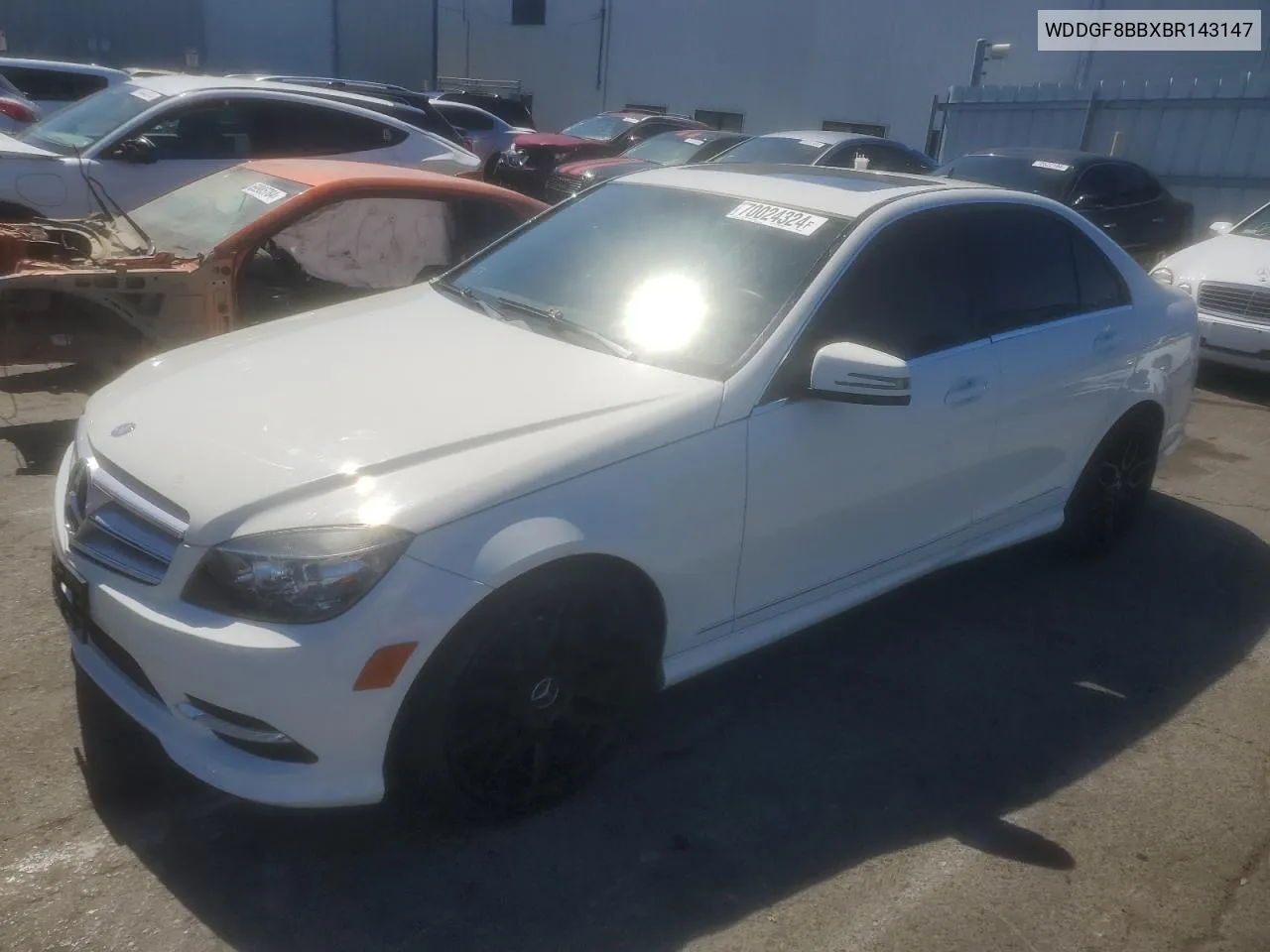 2011 Mercedes-Benz C 300 4Matic VIN: WDDGF8BBXBR143147 Lot: 70024324