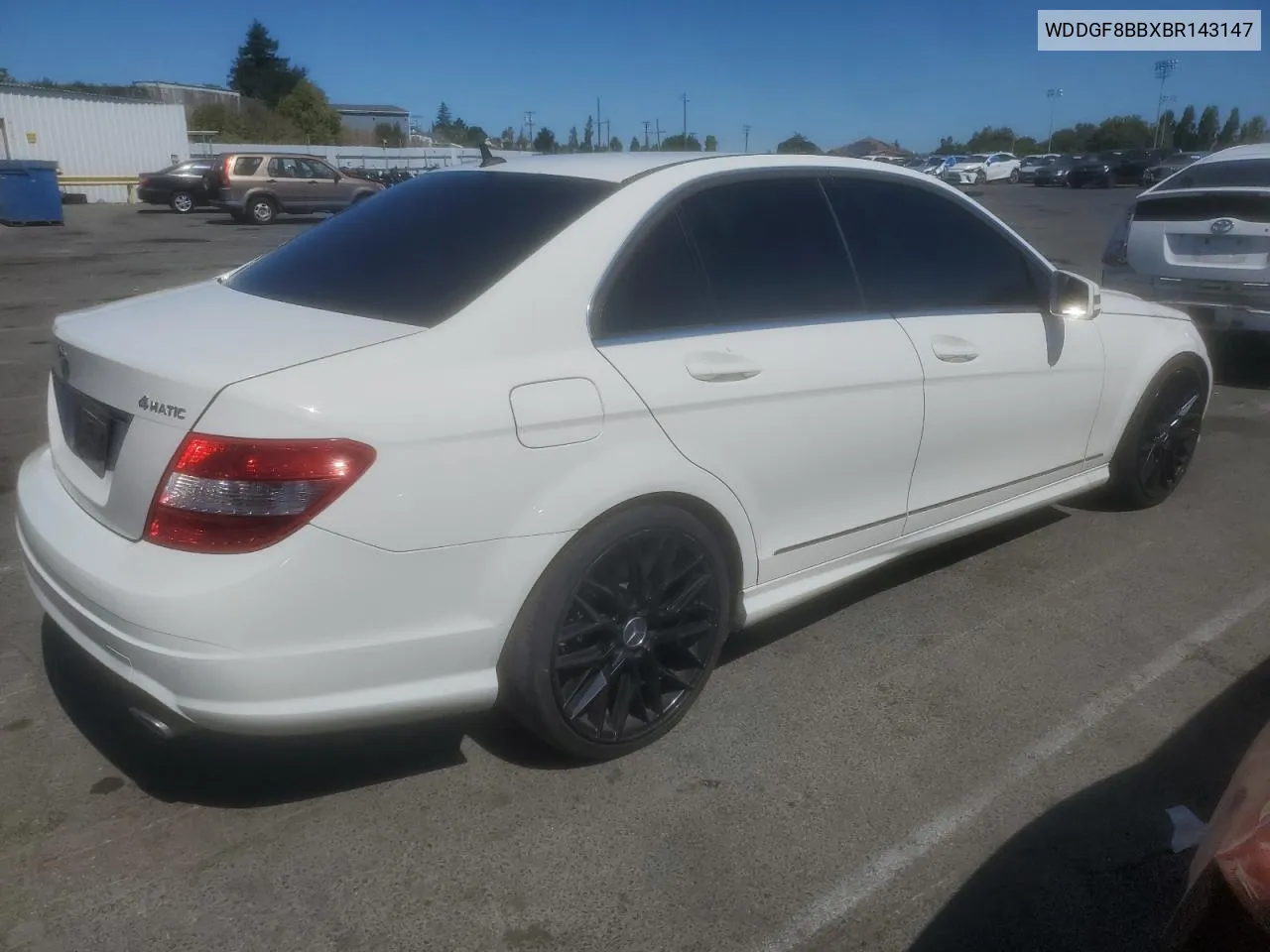 2011 Mercedes-Benz C 300 4Matic VIN: WDDGF8BBXBR143147 Lot: 70024324