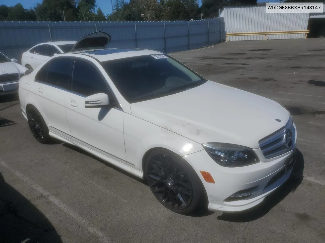 2011 Mercedes-Benz C 300 4Matic VIN: WDDGF8BBXBR143147 Lot: 70024324