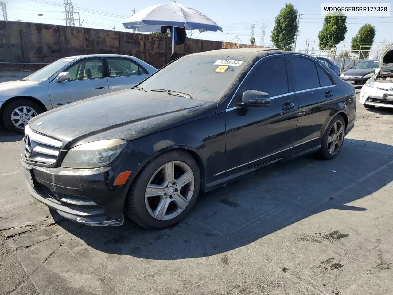 2011 Mercedes-Benz C 300 VIN: WDDGF5EB5BR177328 Lot: 71558864