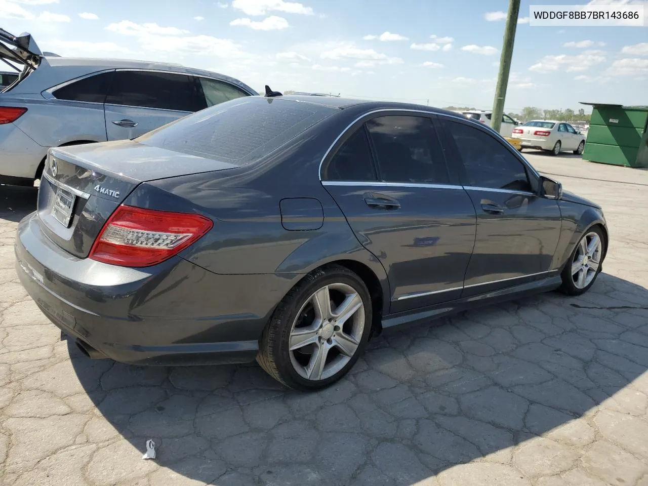 2011 Mercedes-Benz C 300 4Matic VIN: WDDGF8BB7BR143686 Lot: 72324644