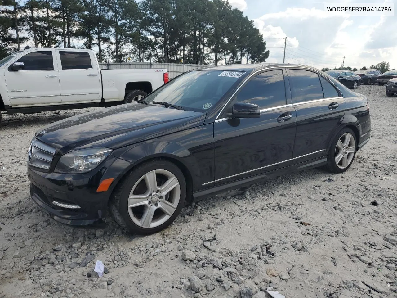 2011 Mercedes-Benz C 300 VIN: WDDGF5EB7BA414786 Lot: 72642464