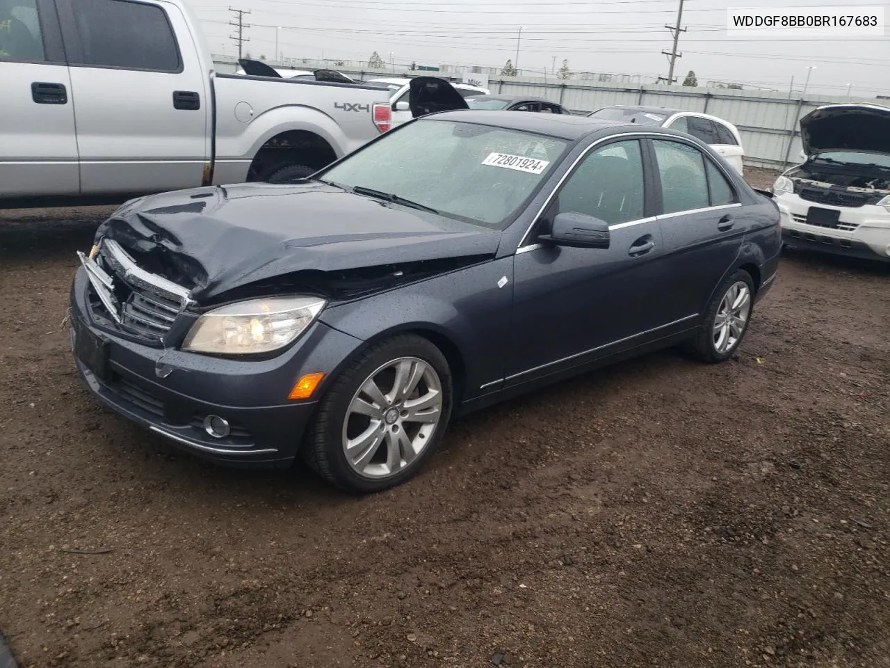 2011 Mercedes-Benz C 300 4Matic VIN: WDDGF8BB0BR167683 Lot: 72801924