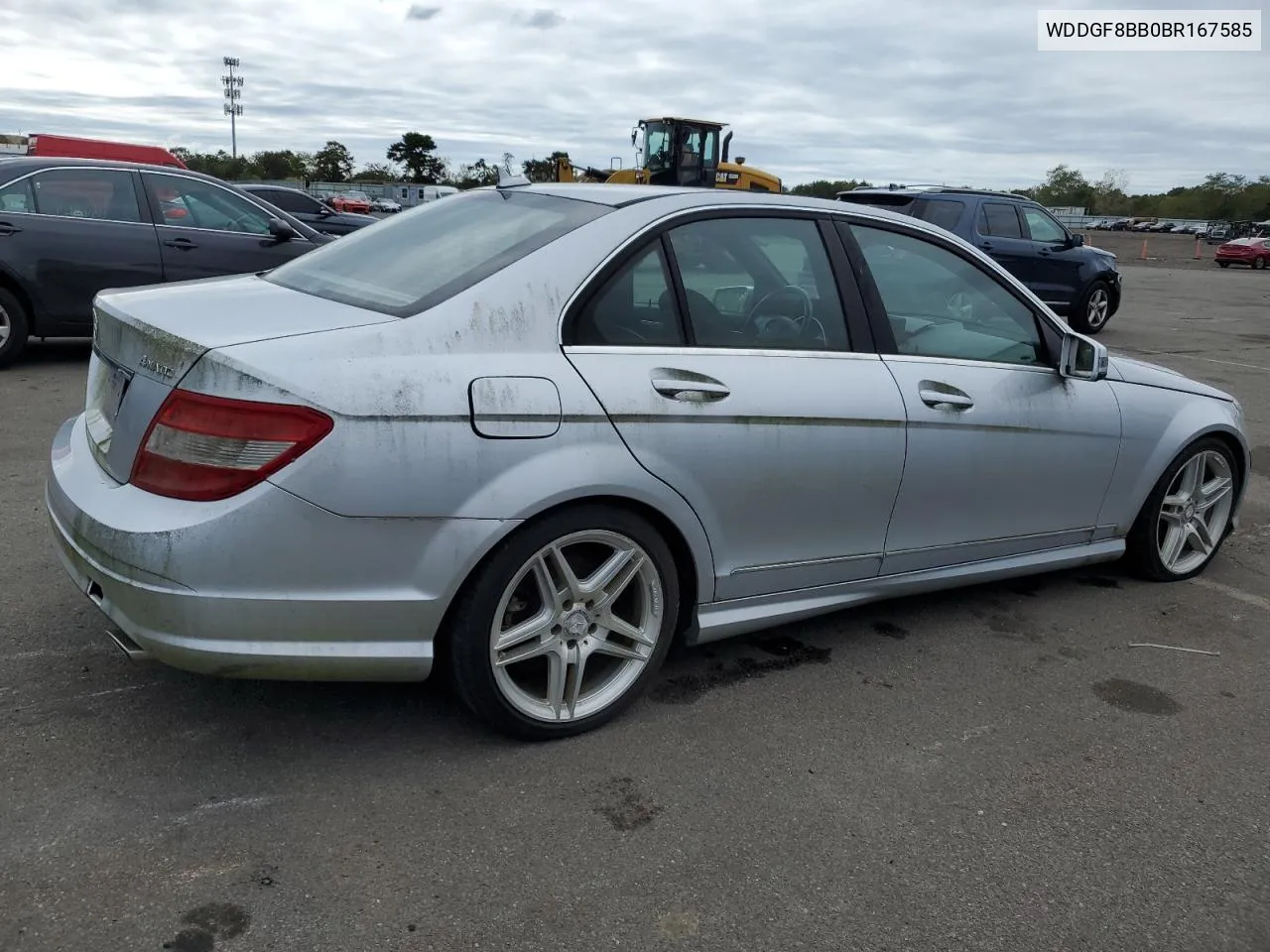 2011 Mercedes-Benz C 300 4Matic VIN: WDDGF8BB0BR167585 Lot: 72931234