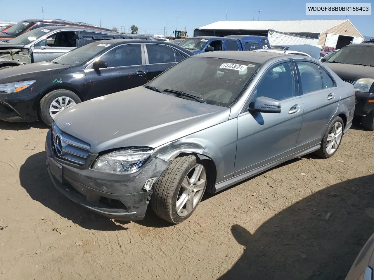 2011 Mercedes-Benz C 300 4Matic VIN: WDDGF8BB0BR158403 Lot: 73433034