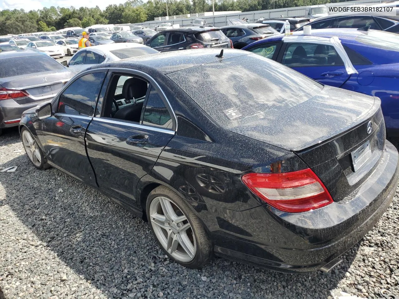 2011 Mercedes-Benz C 300 VIN: WDDGF5EB3BR182107 Lot: 73921294