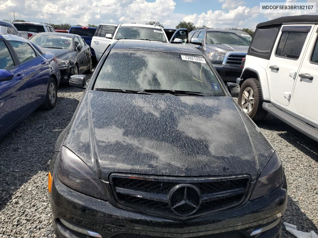 2011 Mercedes-Benz C 300 VIN: WDDGF5EB3BR182107 Lot: 73921294