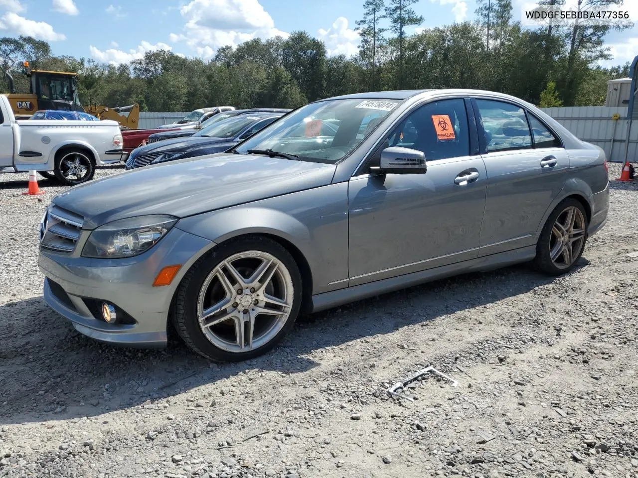 2011 Mercedes-Benz C 300 VIN: WDDGF5EB0BA477356 Lot: 74575074