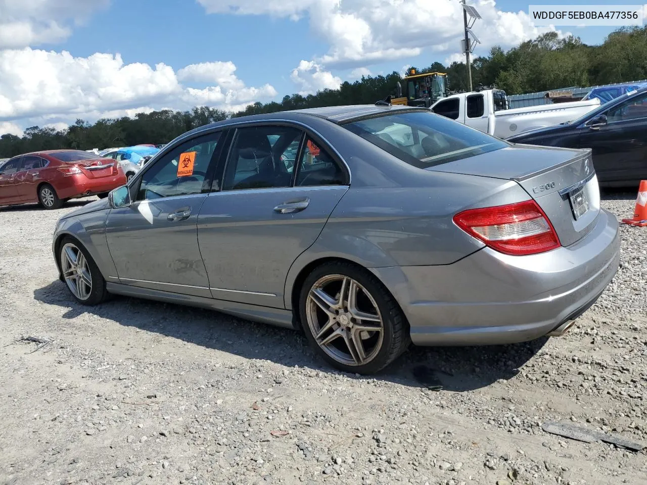 2011 Mercedes-Benz C 300 VIN: WDDGF5EB0BA477356 Lot: 74575074