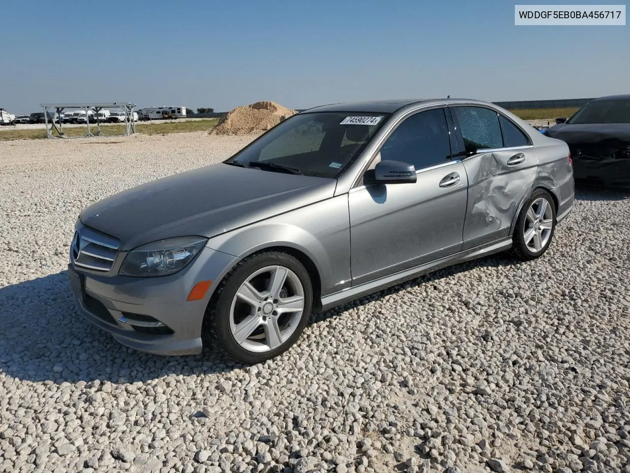 2011 Mercedes-Benz C 300 VIN: WDDGF5EB0BA456717 Lot: 74590274