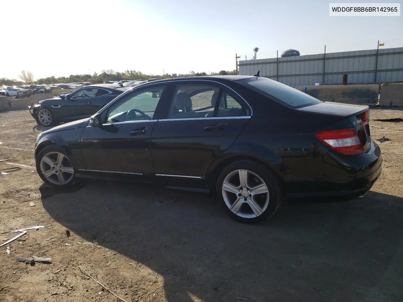 2011 Mercedes-Benz C 300 4Matic VIN: WDDGF8BB6BR142965 Lot: 75438394