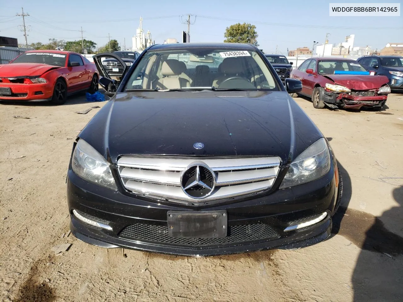 2011 Mercedes-Benz C 300 4Matic VIN: WDDGF8BB6BR142965 Lot: 75438394