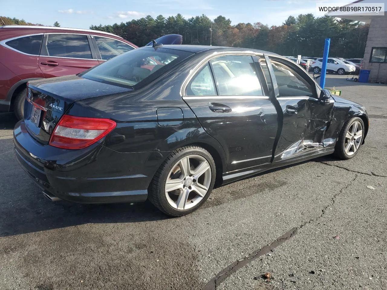 2011 Mercedes-Benz C 300 4Matic VIN: WDDGF8BB9BR170517 Lot: 75552324