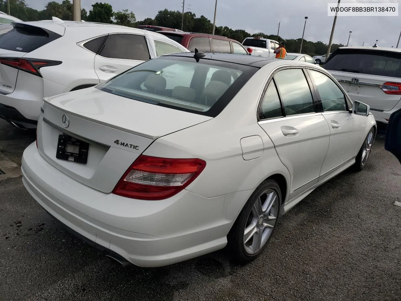 2011 Mercedes-Benz C 300 4Matic VIN: WDDGF8BB3BR138470 Lot: 75889004