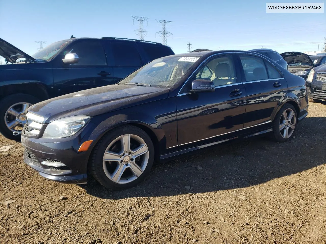 2011 Mercedes-Benz C 300 4Matic VIN: WDDGF8BBXBR152463 Lot: 75943804