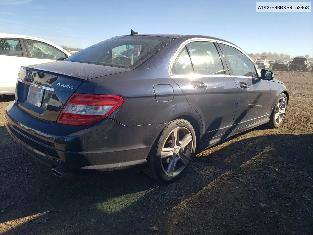 2011 Mercedes-Benz C 300 4Matic VIN: WDDGF8BBXBR152463 Lot: 75943804