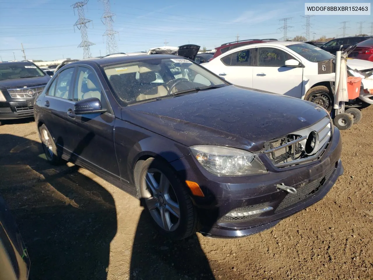 2011 Mercedes-Benz C 300 4Matic VIN: WDDGF8BBXBR152463 Lot: 75943804