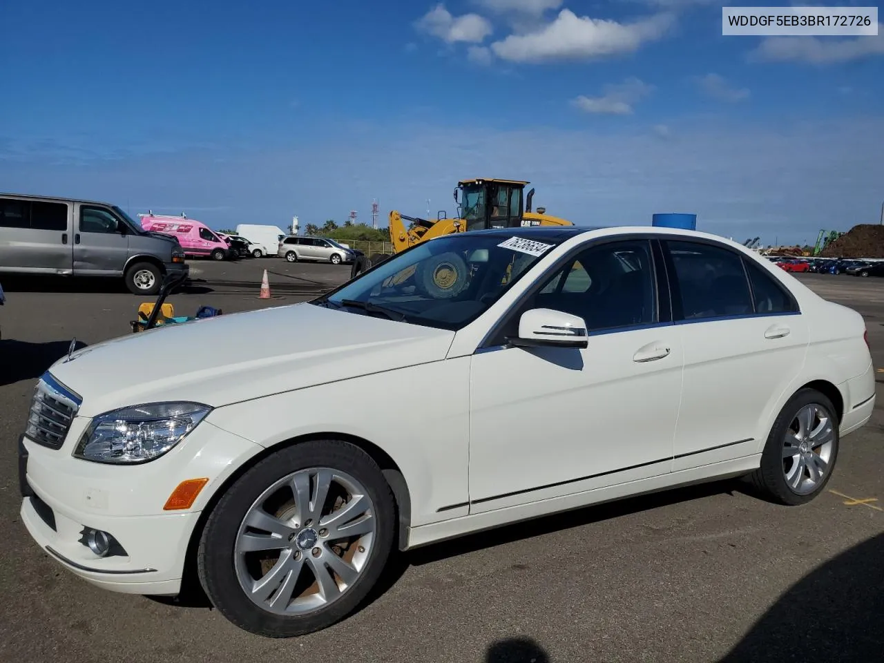 2011 Mercedes-Benz C 300 VIN: WDDGF5EB3BR172726 Lot: 76236634