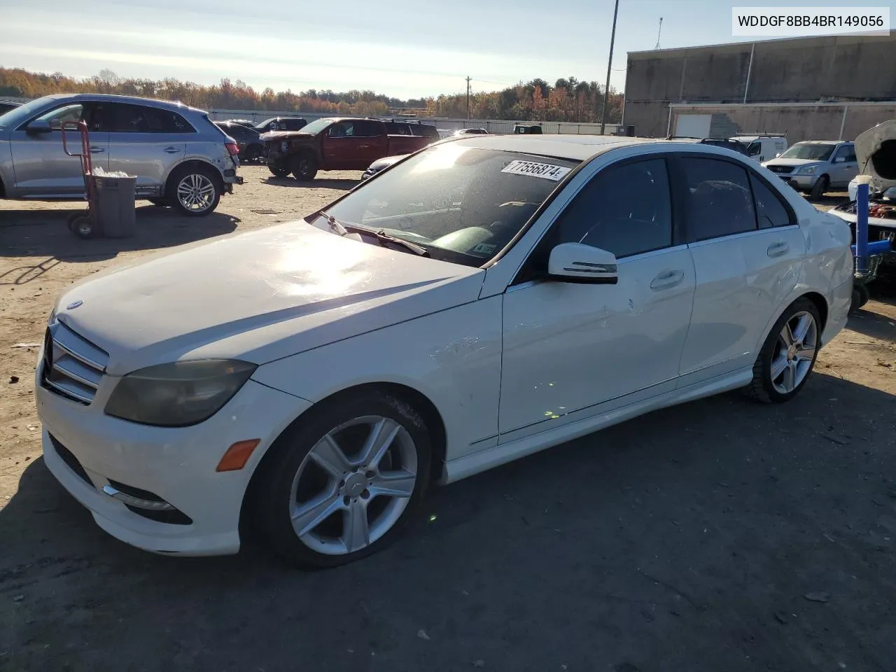 2011 Mercedes-Benz C 300 4Matic VIN: WDDGF8BB4BR149056 Lot: 77556874