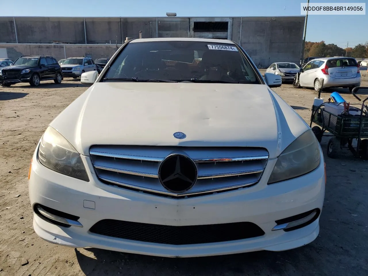 2011 Mercedes-Benz C 300 4Matic VIN: WDDGF8BB4BR149056 Lot: 77556874