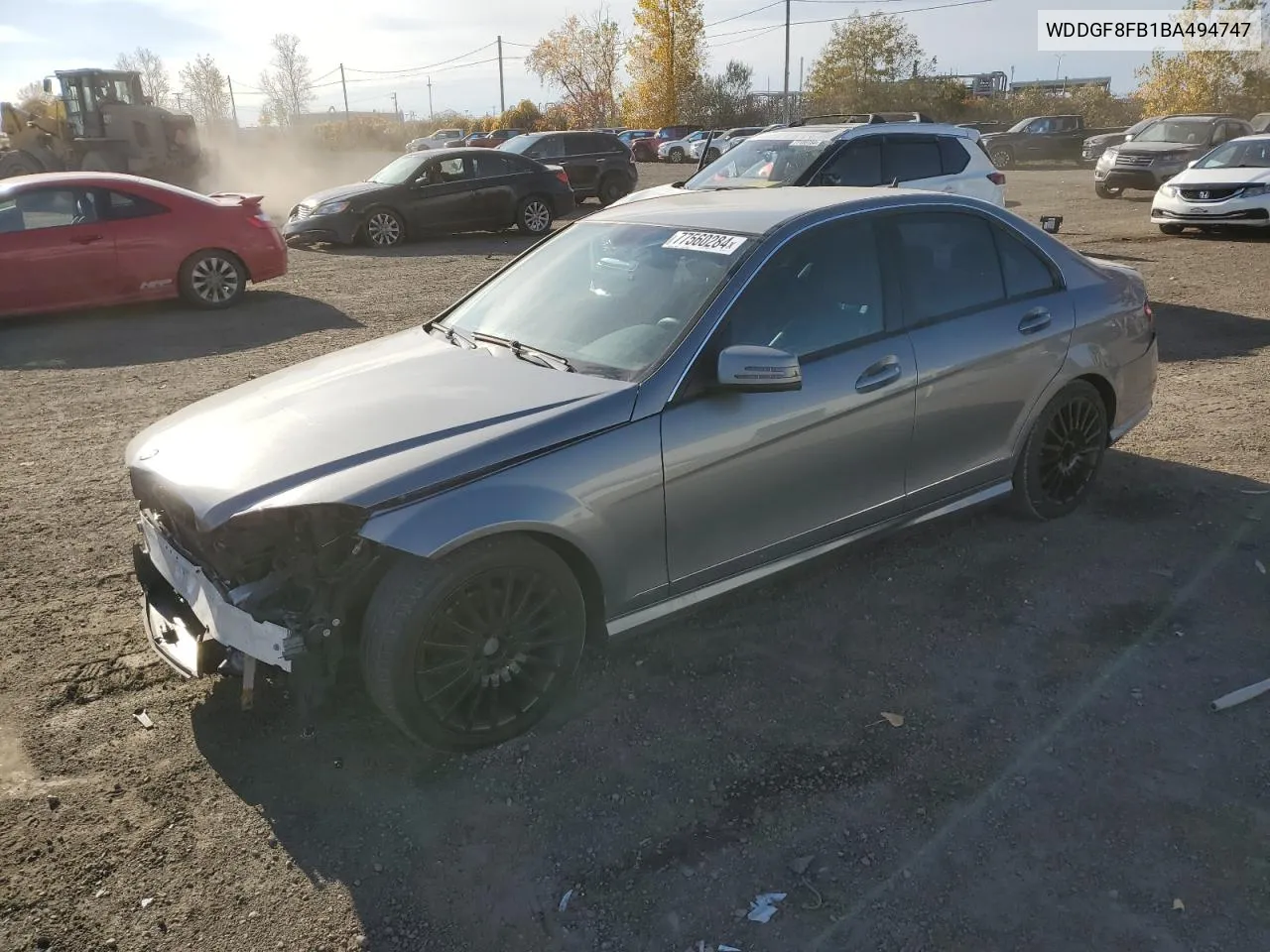 2011 Mercedes-Benz C 250 4Matic VIN: WDDGF8FB1BA494747 Lot: 77560284