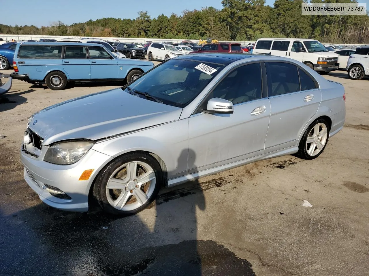 2011 Mercedes-Benz C 300 VIN: WDDGF5EB6BR173787 Lot: 77582894