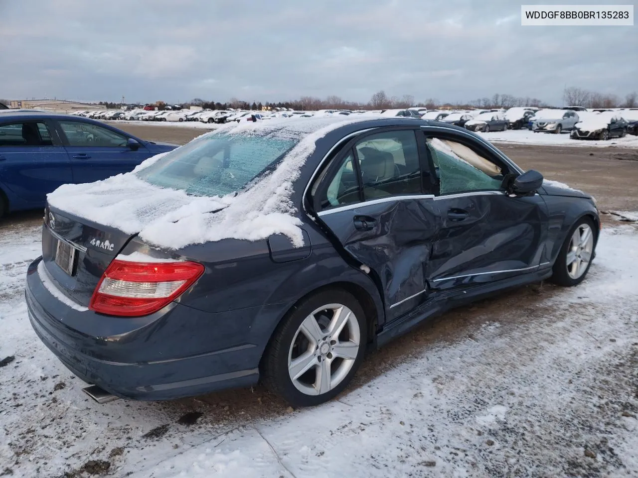 2011 Mercedes-Benz C 300 4Matic VIN: WDDGF8BB0BR135283 Lot: 77606563