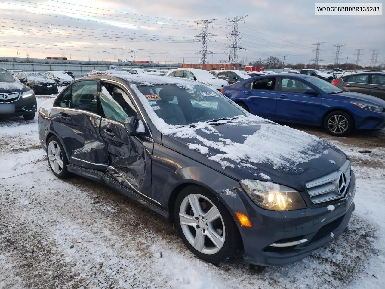 2011 Mercedes-Benz C 300 4Matic VIN: WDDGF8BB0BR135283 Lot: 77606563