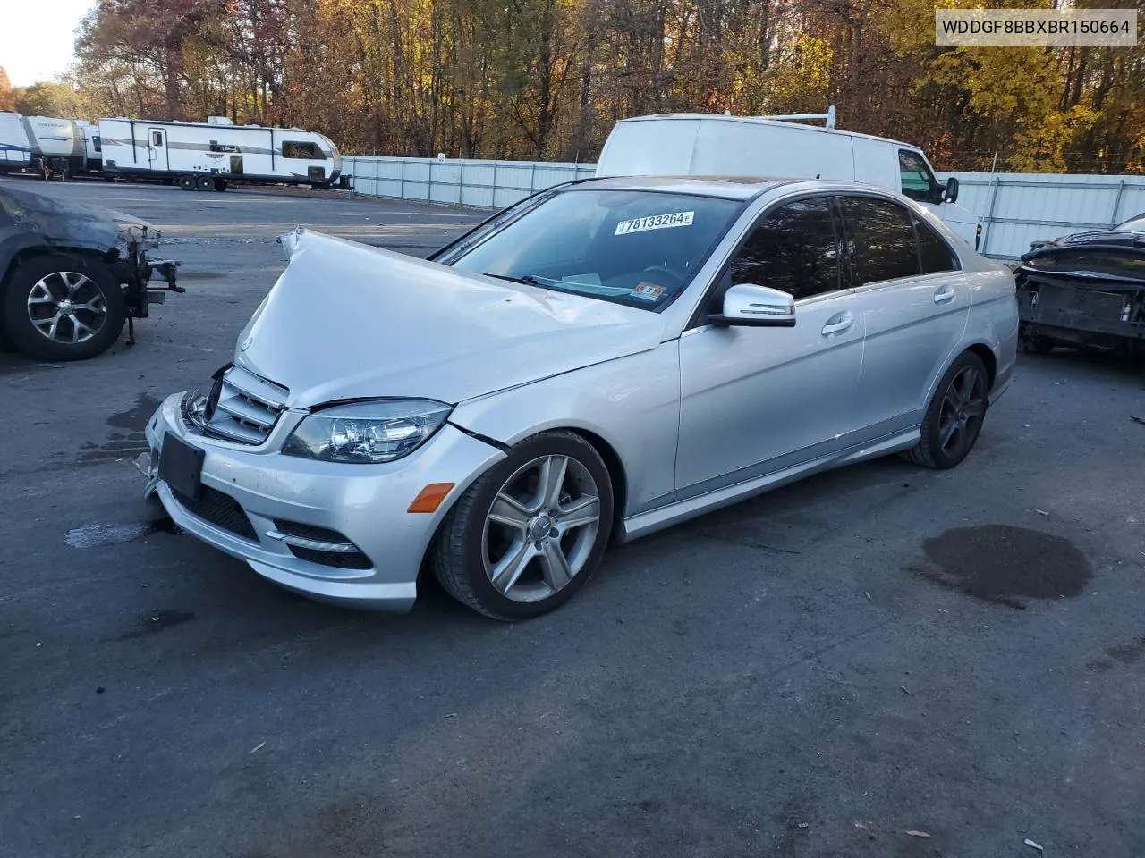 2011 Mercedes-Benz C 300 4Matic VIN: WDDGF8BBXBR150664 Lot: 78133264