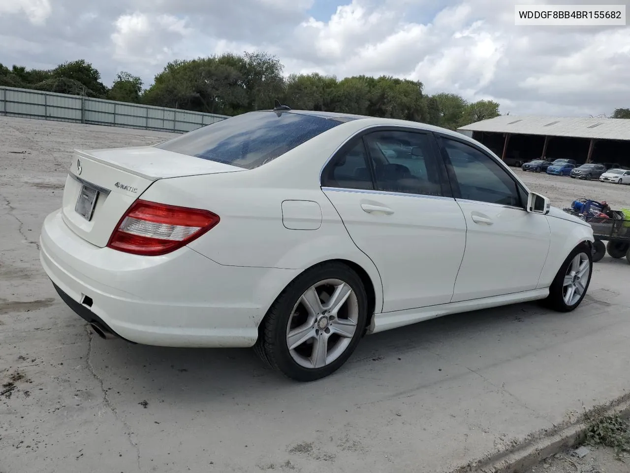 2011 Mercedes-Benz C 300 4Matic VIN: WDDGF8BB4BR155682 Lot: 78447084