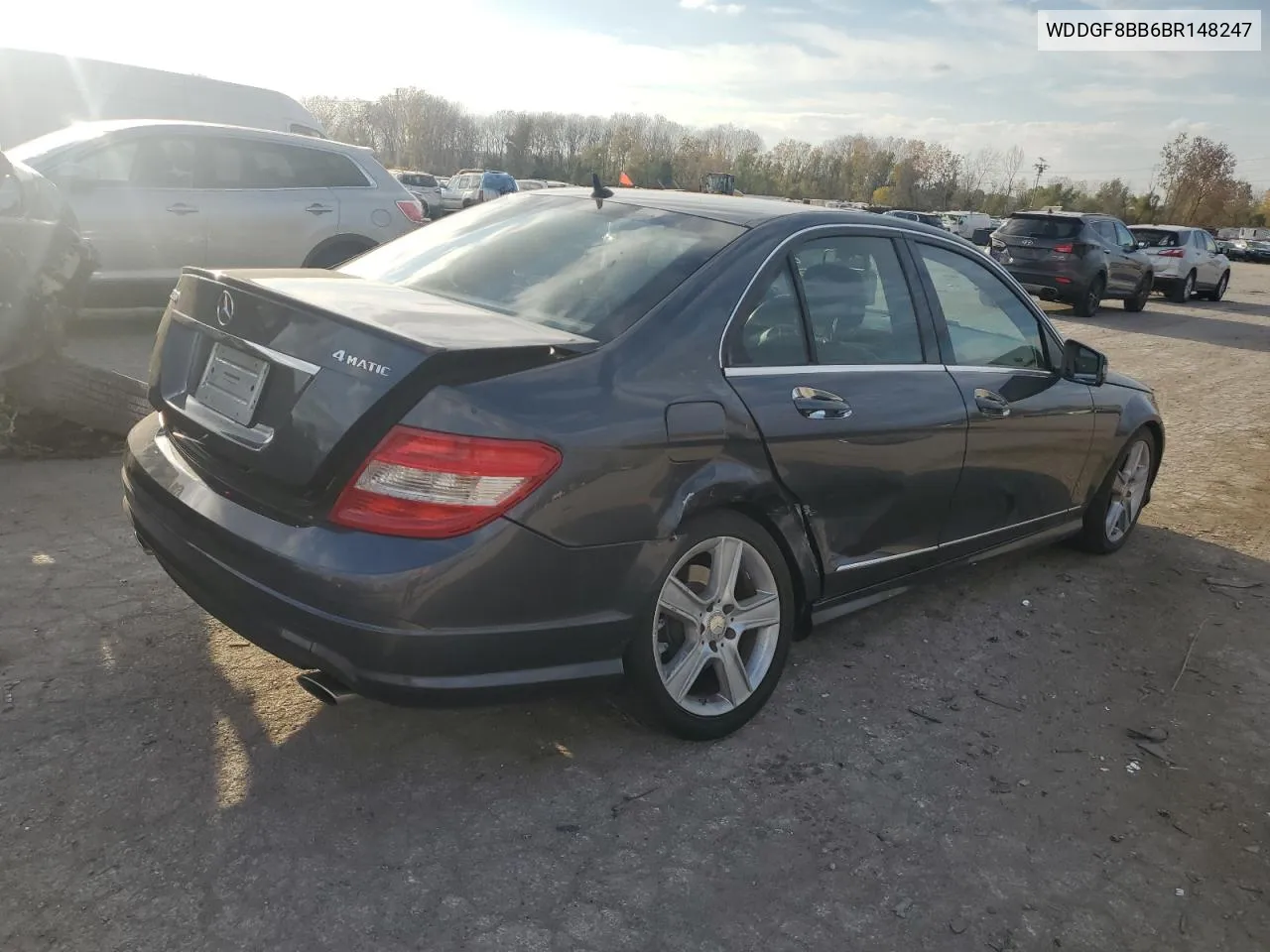 2011 Mercedes-Benz C 300 4Matic VIN: WDDGF8BB6BR148247 Lot: 78601984