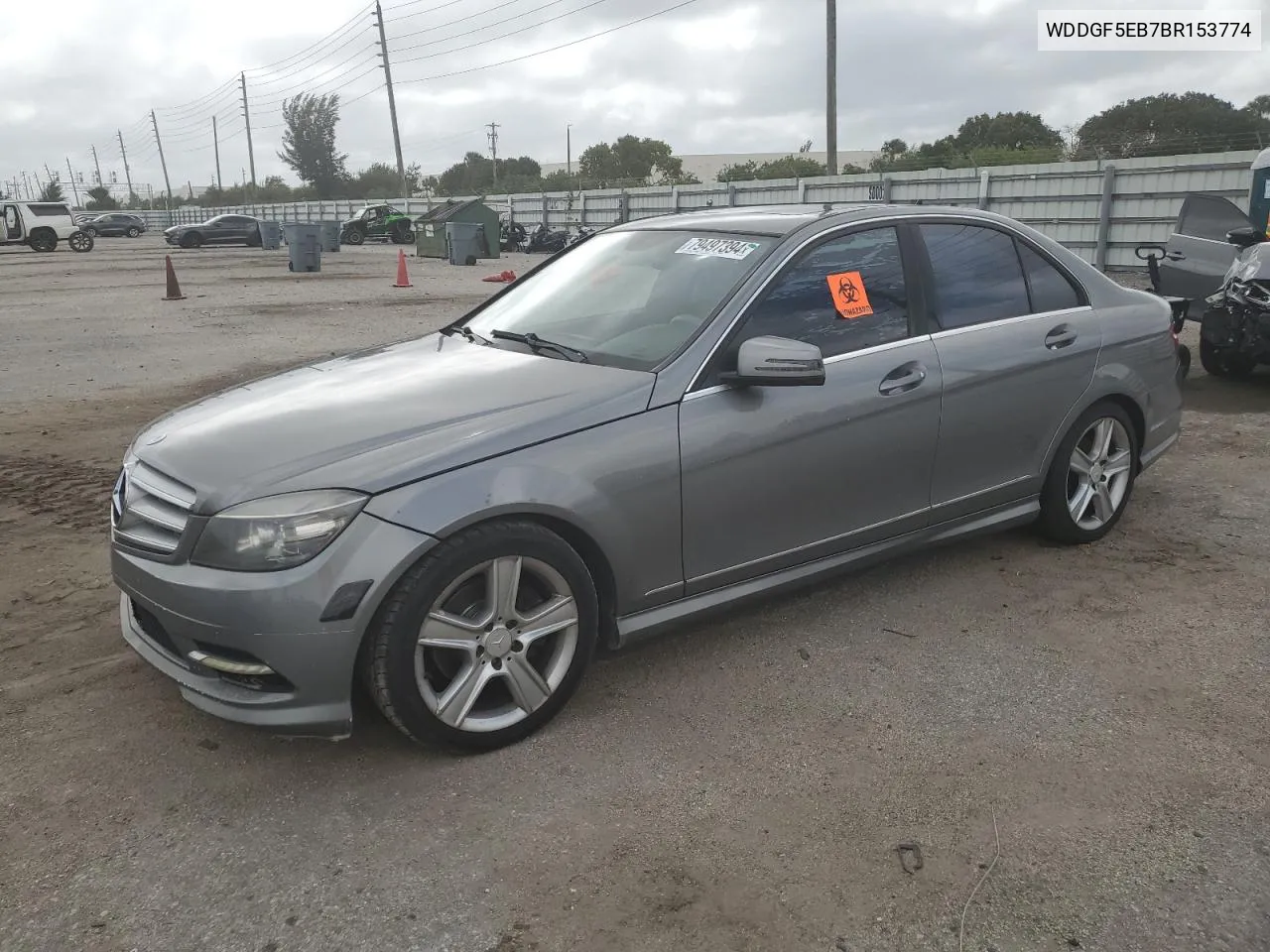 2011 Mercedes-Benz C 300 VIN: WDDGF5EB7BR153774 Lot: 79497394