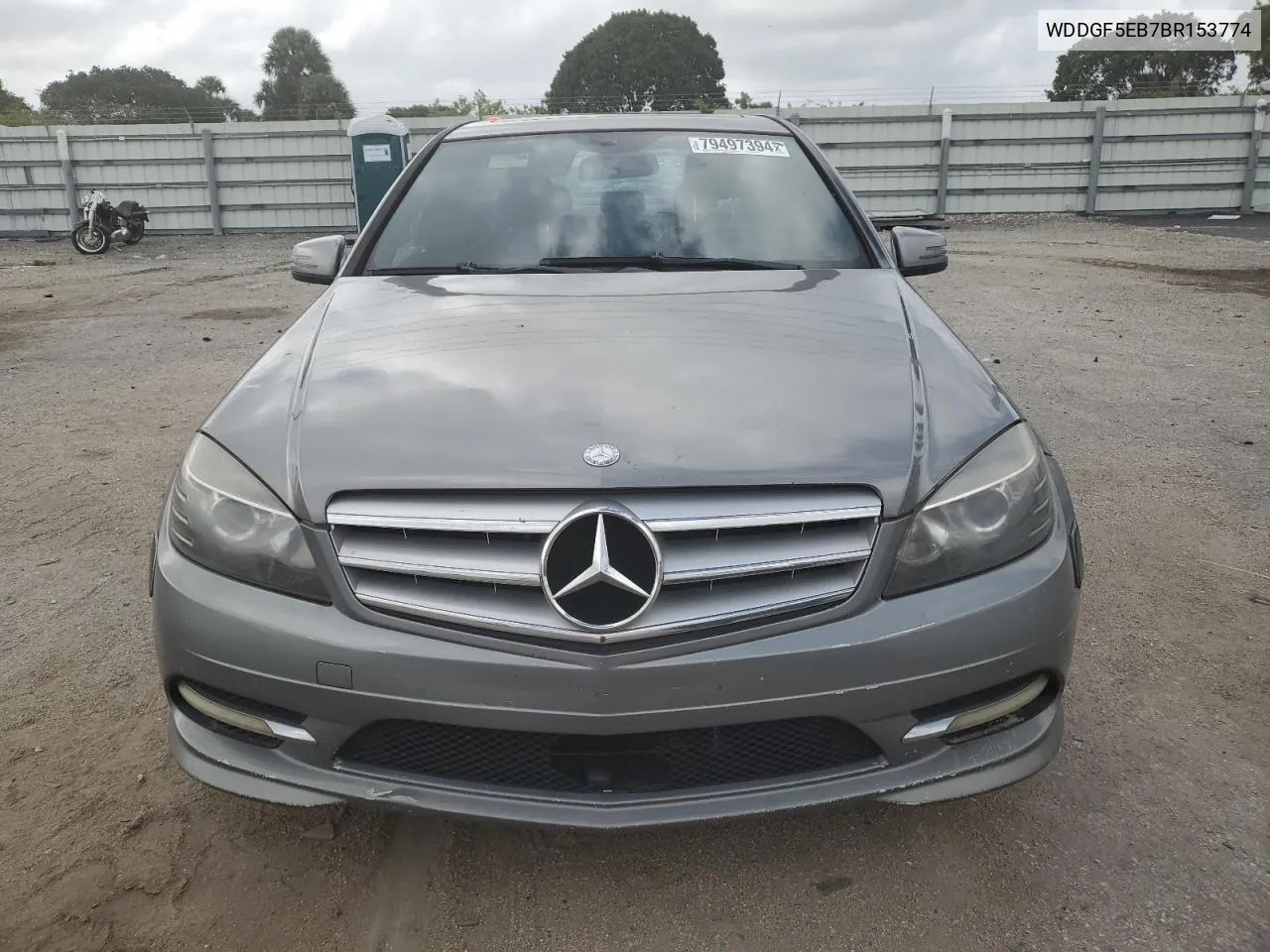 2011 Mercedes-Benz C 300 VIN: WDDGF5EB7BR153774 Lot: 79497394