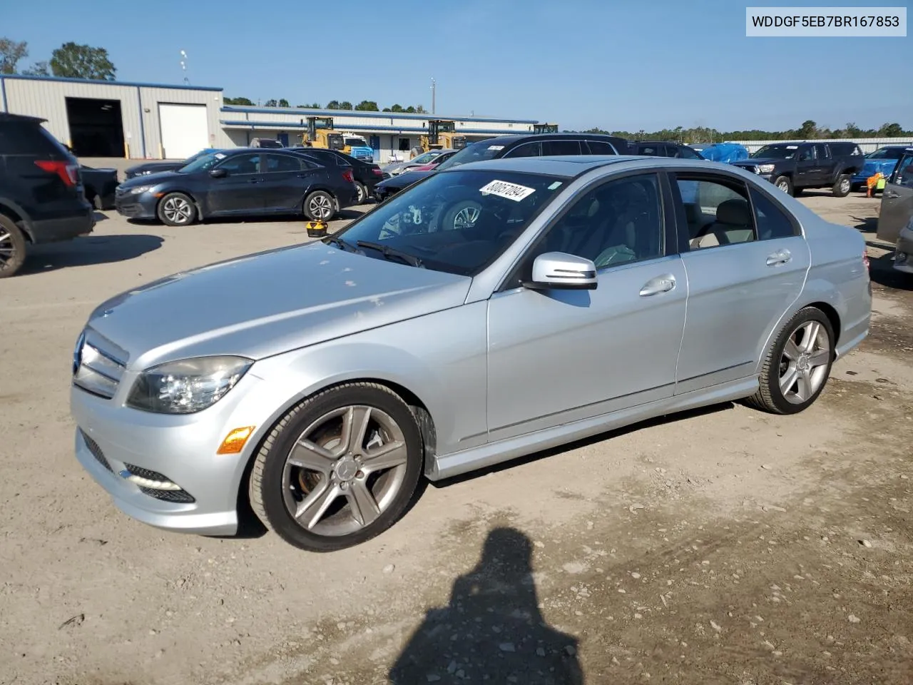 2011 Mercedes-Benz C 300 VIN: WDDGF5EB7BR167853 Lot: 80057094