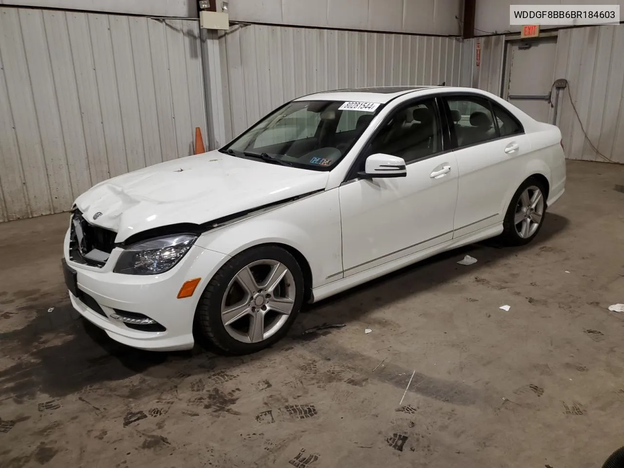 2011 Mercedes-Benz C 300 4Matic VIN: WDDGF8BB6BR184603 Lot: 80281544