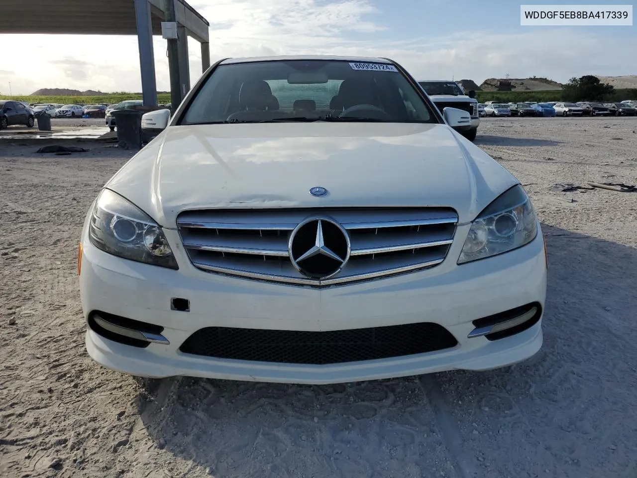 2011 Mercedes-Benz C 300 VIN: WDDGF5EB8BA417339 Lot: 80953724