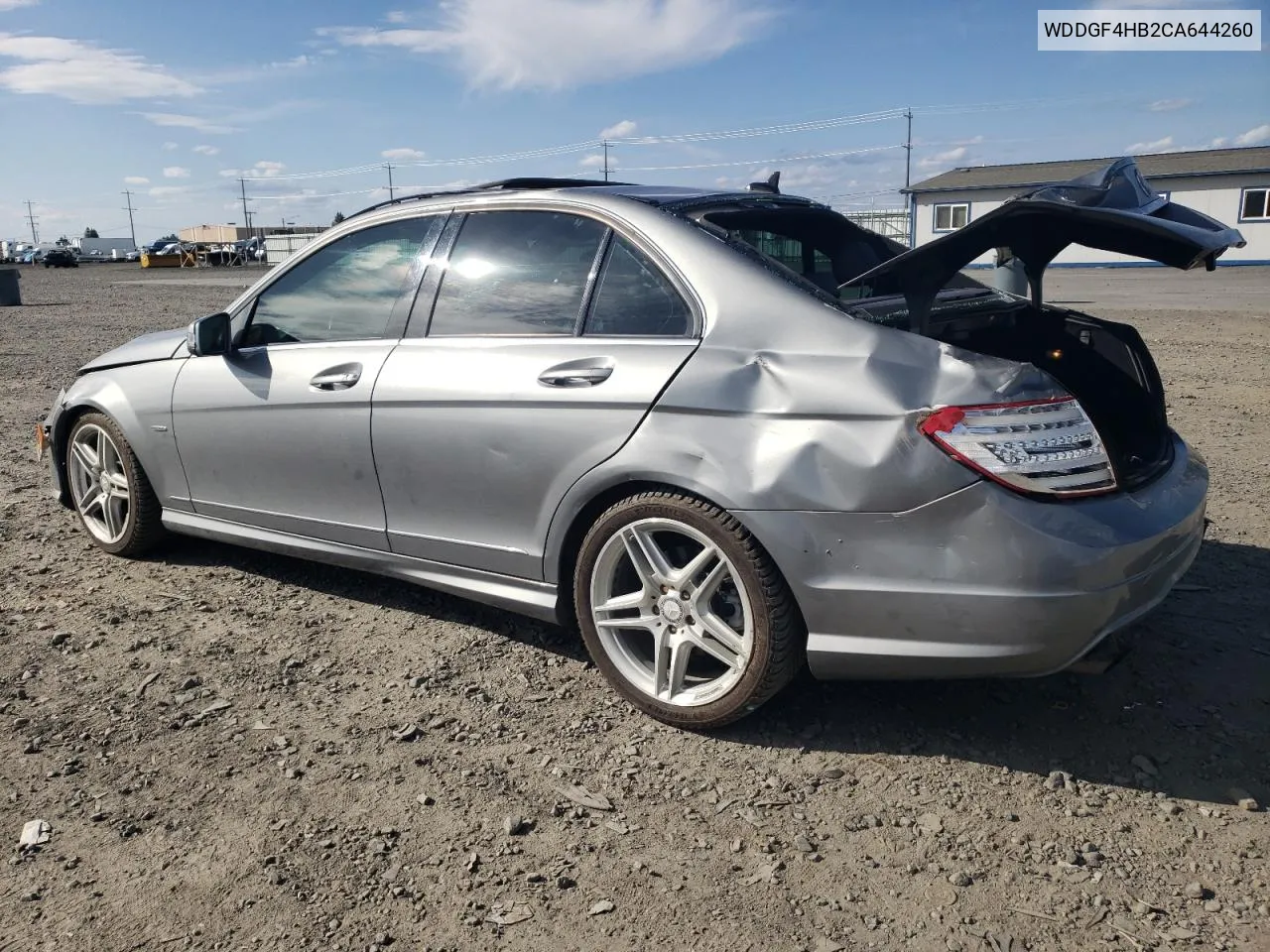 2012 Mercedes-Benz C 250 VIN: WDDGF4HB2CA644260 Lot: 49421614