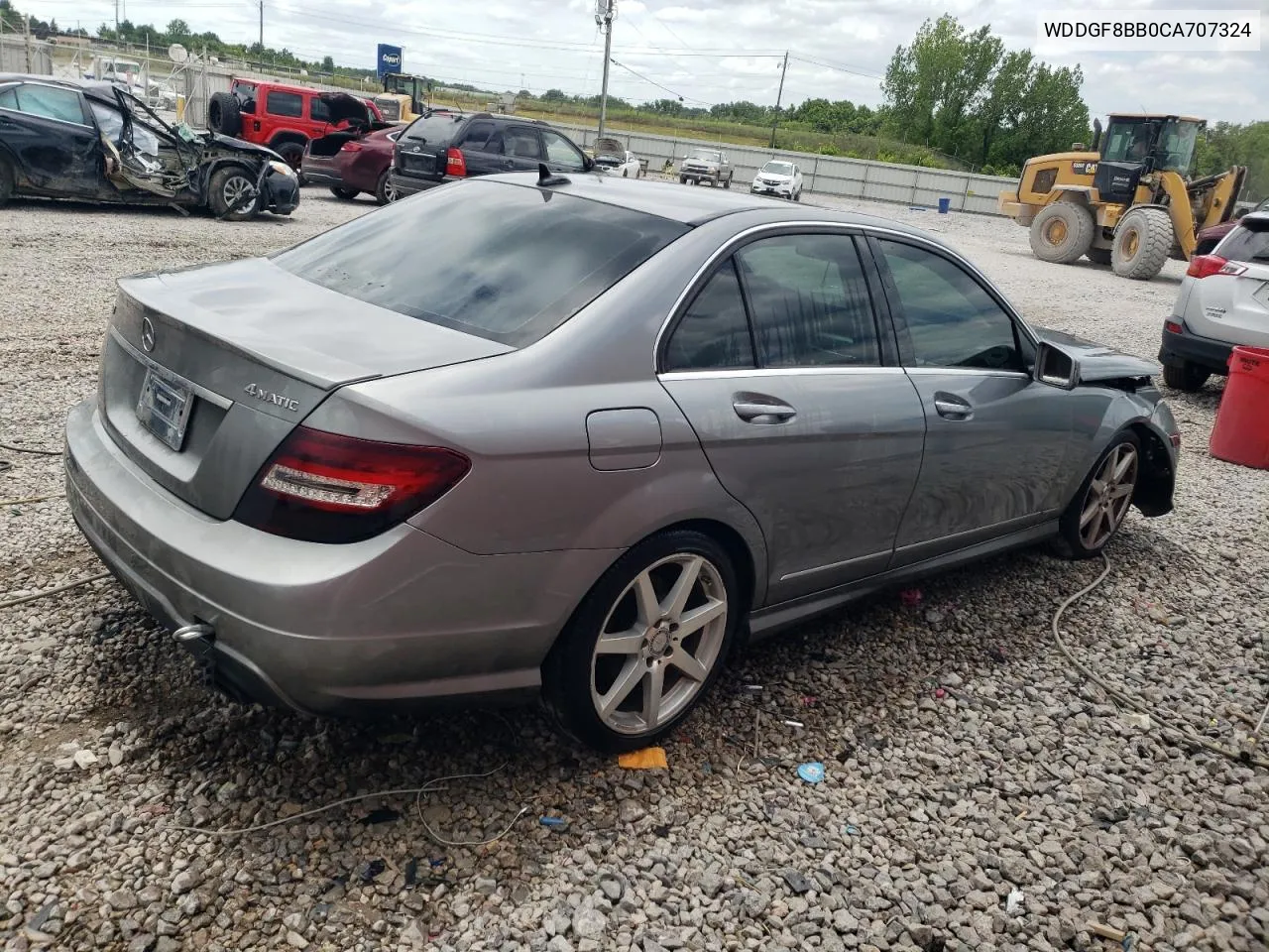 2012 Mercedes-Benz C 300 4Matic VIN: WDDGF8BB0CA707324 Lot: 59494184