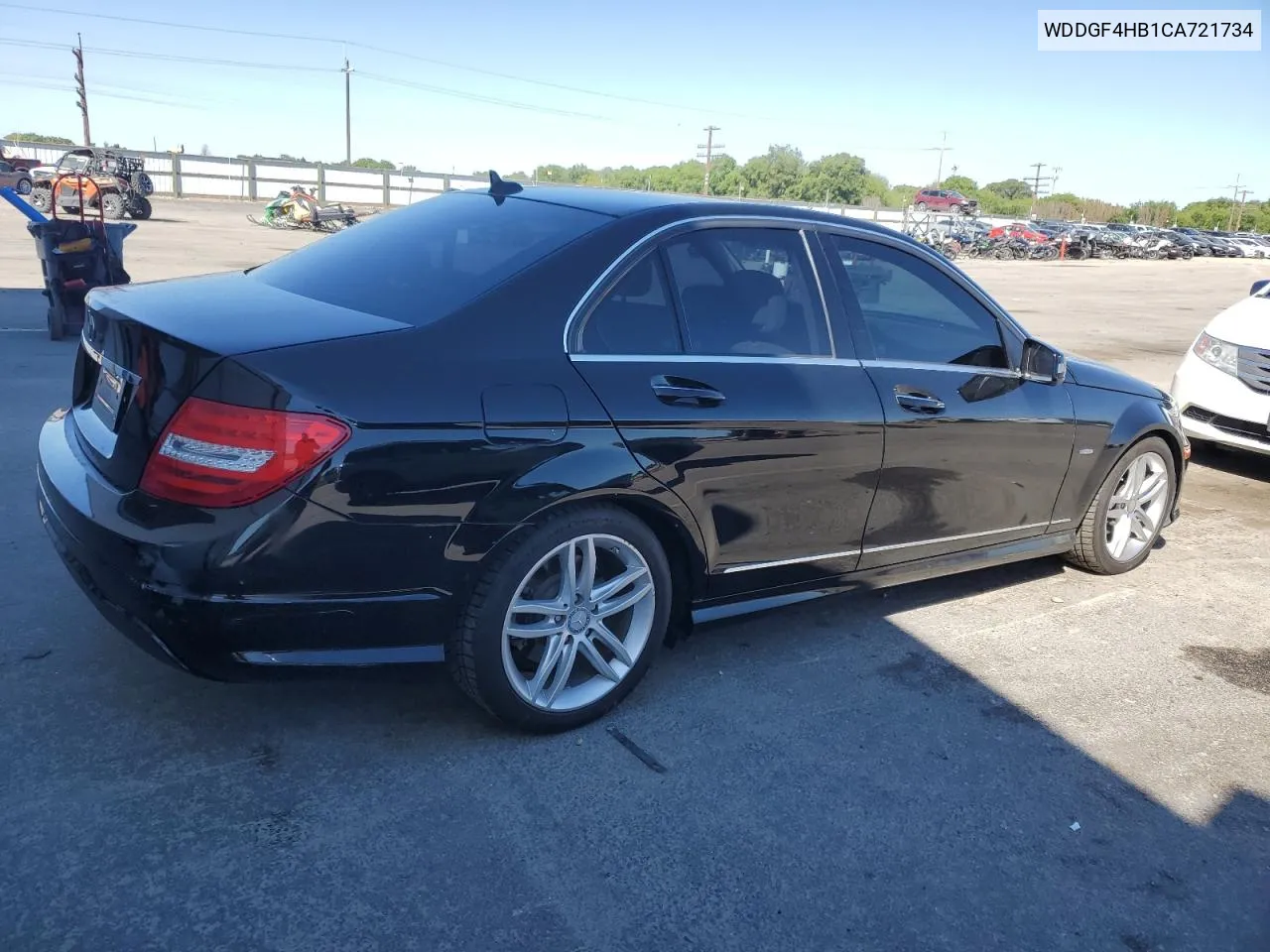 2012 Mercedes-Benz C 250 VIN: WDDGF4HB1CA721734 Lot: 59683464