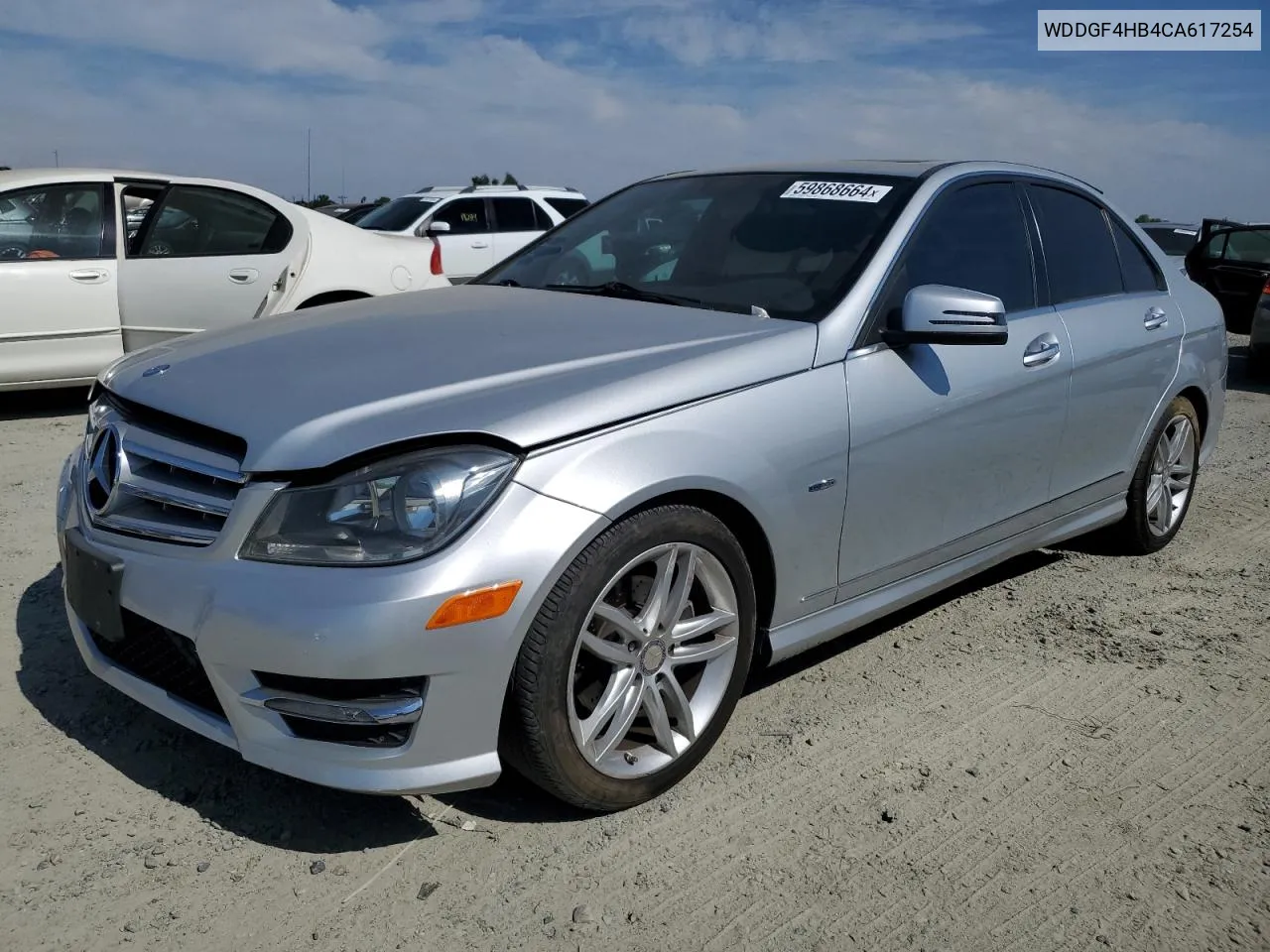 2012 Mercedes-Benz C 250 VIN: WDDGF4HB4CA617254 Lot: 59868664