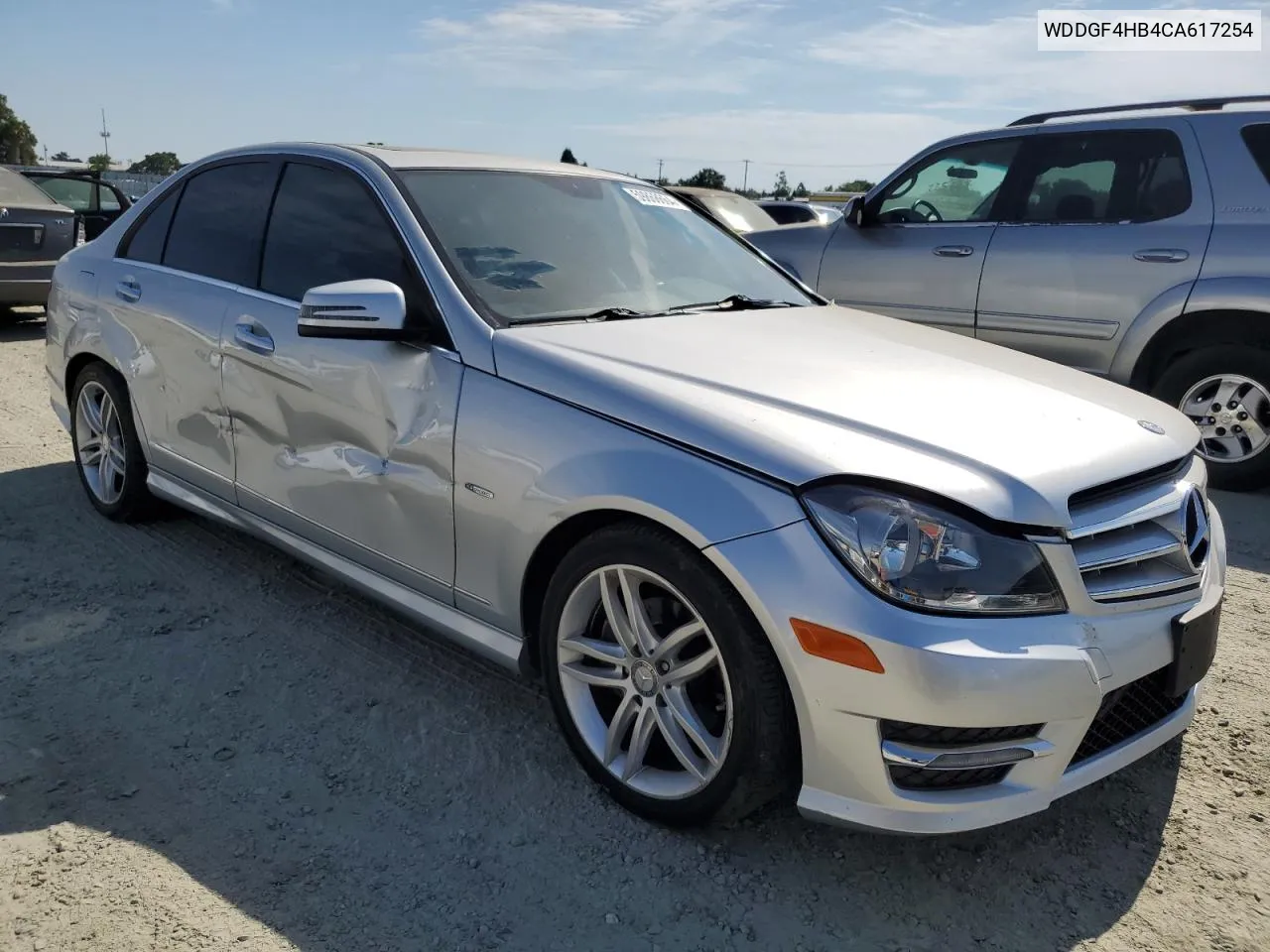 2012 Mercedes-Benz C 250 VIN: WDDGF4HB4CA617254 Lot: 59868664