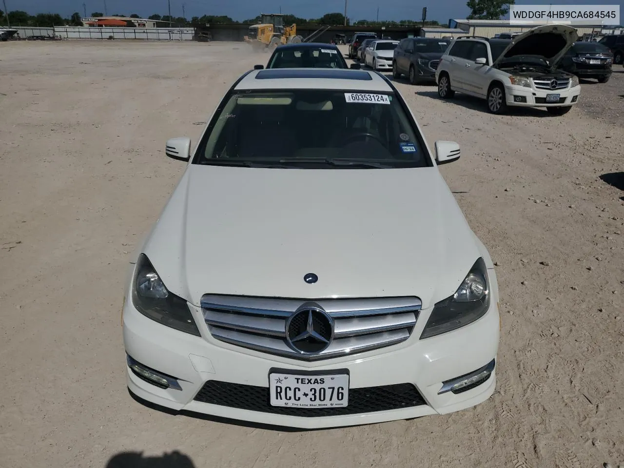 2012 Mercedes-Benz C 250 VIN: WDDGF4HB9CA684545 Lot: 60353124